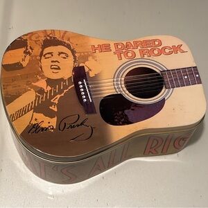 Elvis Presley “He Dared to Rock” 1000-Piece Puzzle Guitar Tin Ltd Edina COMPLETE